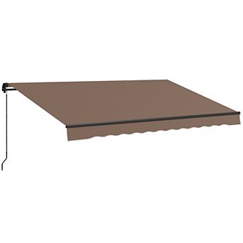 Outsunny Patio Retractable Awning Sunshade Shelter