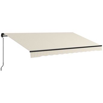 Outsunny Patio Retractable Awning Sunshade Shelter