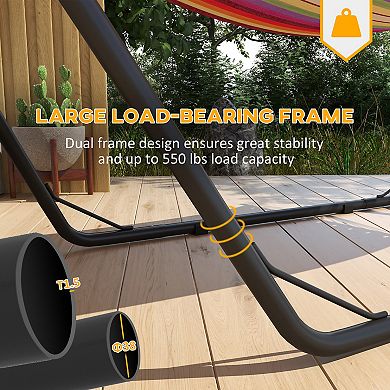 Outsunny Hammock Stand With Adjustable Chains & Hooks, Net Stand