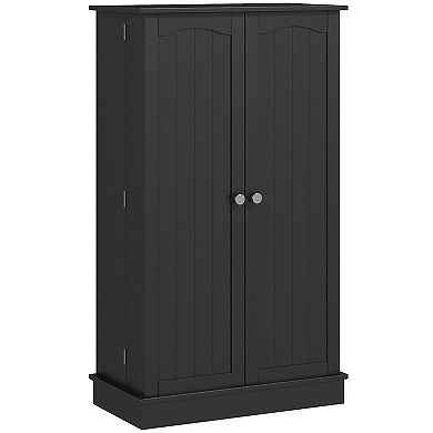 Homcom Kitchen Pantry Storage Cabinet W/ 5-tier Shelving, 12 Spice Racks