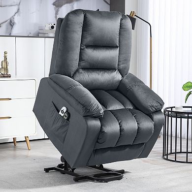Homcom Vibration Massage Lift Recliner Chair With Heat