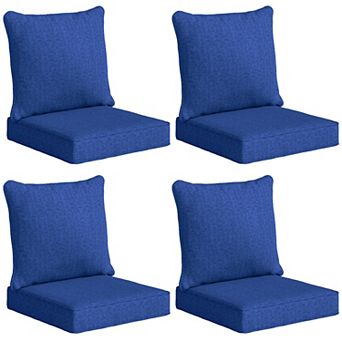 Outsunny 8 Outdoor Chair Cushions with Seat & Backrest, 24inch x 24"