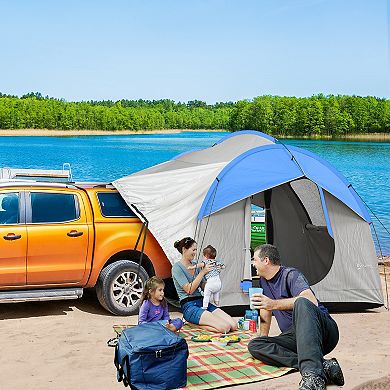 Outsunny Car Camping Tent With 3 Doors, 2000mm Waterproof