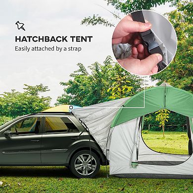 Outsunny Car Camping Tent with 3 Doors, 2000mm Waterproof,