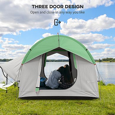 Outsunny Car Camping Tent with 3 Doors, 2000mm Waterproof,