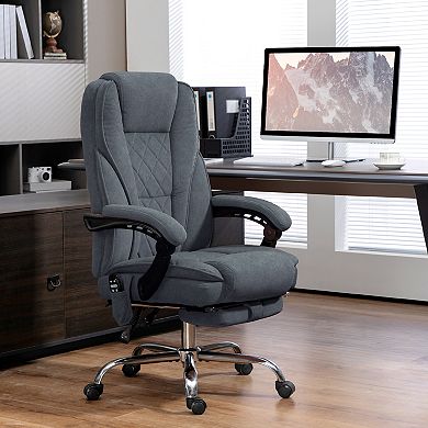 Vinsetto Massage Office Chair With Heat, Reclining, Footrest