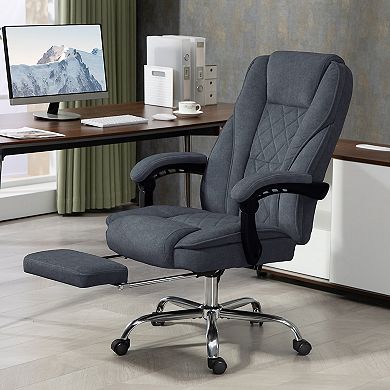 Vinsetto Massage Office Chair With Heat, Reclining, Footrest