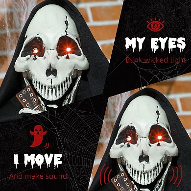 Homcom Guitar-playing Grim Reaper, Outdoor Halloween Decoration Animatronic