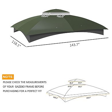 Outsunny Canopy Replacement for 10ft x 12' 84C-210 Series Gazebo