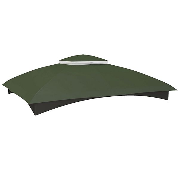 Outsunny Gazebo Canopy Replacement For 10' X 12' Patio Gazebo - Green