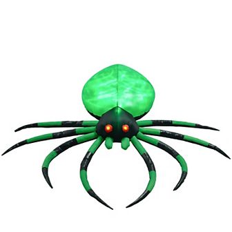 HOMCOM 6ft Halloween Inflatable Decoration Crawling Spider for Party