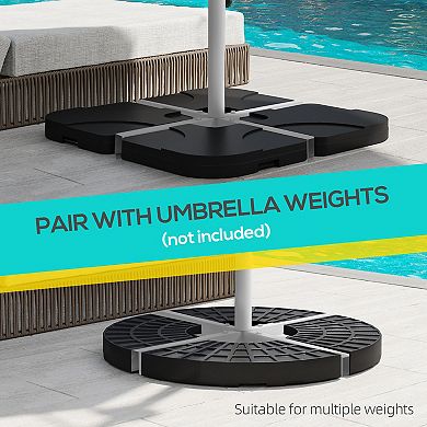 Outsunny Outdoor Universal Cross Brace Stand, Cross Umbrella Base