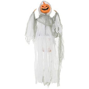 Homcom Pumpkin Ghost Outdoor Hanging Halloween Decoration For Party
