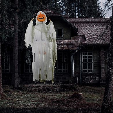 Homcom Pumpkin Ghost Outdoor Hanging Halloween Decoration For Party