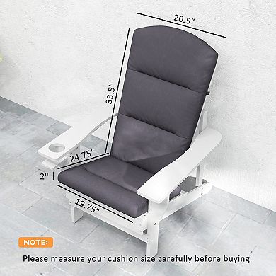 Outsunny Outdoor Adirondack Chair Cushions With Back Ties
