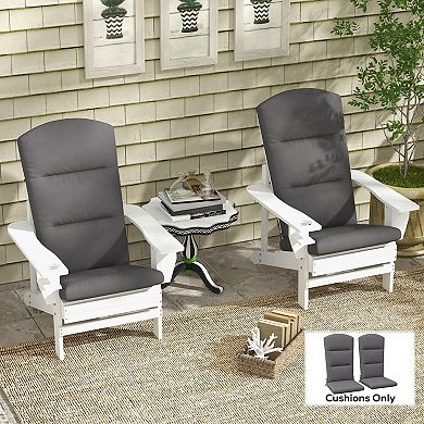 Outsunny Outdoor Adirondack Chair Cushions With Back Ties