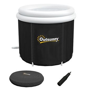 Outsunny Portable Cold Plunge Tub, Ice Bath Tub With Thermo Lid