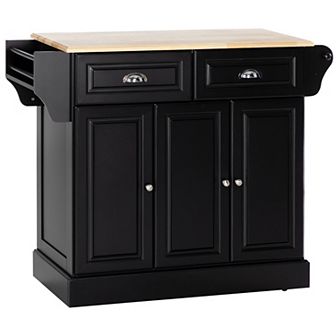 Homcom Kitchen Island On Wheels Kitchen Storage Cabinet Utility Cart