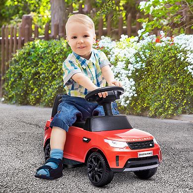 Qaba 2 In 1 Land Rover Licensed 6v Ride On Car, Sliding Car