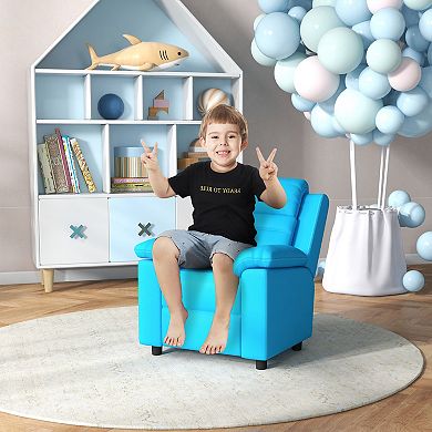 Qaba Kids Recliner Chair With Armrest, Footrest, Headrest