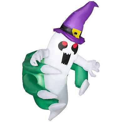Outsunny 3.9ft Inflatable Halloween Window Sticker Ghost Outdoor Display
