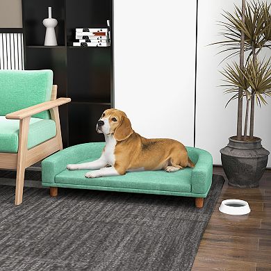 Pawhut Dog Sofa Couch With Washable Cushion For Large Dogs, Cats