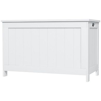 Homcom 29.9" Storage Chest W/ 2 Safety Hinges, Wooden Box