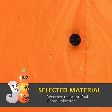 Homcom 5ft Inflatable Halloween Ghost And Pumpkin, Outdoor Led Display