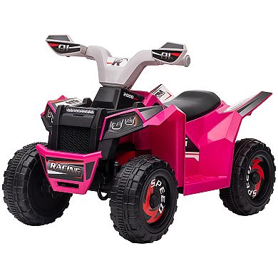 Aosom Kids Atv Quad Car, 6v Four-wheeler W/ Forward Backward