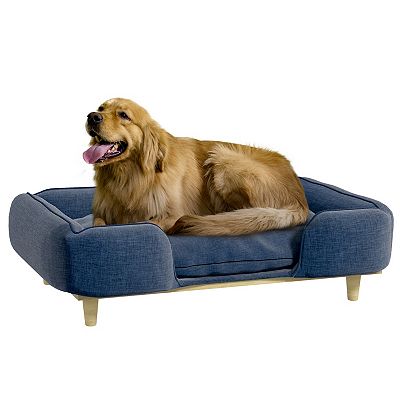 Pawhut Raised Dog Couch With Cushion For Large sized Dogs