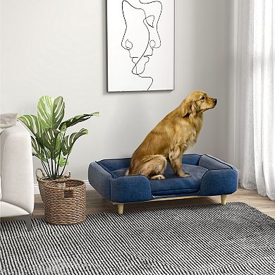 Pawhut Raised Dog Couch With Cushion For Large-sized Dogs