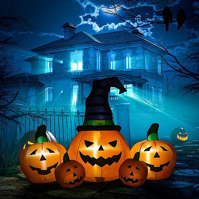Outsunny 4ft Inflatable Halloween Pumpkin, Outdoor Led Display