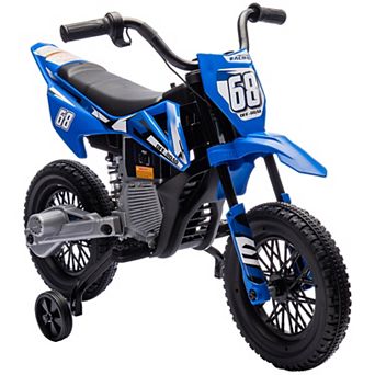 Qaba 12v Kids Motorcycle W/ Twist Grip Throttle, Rear Suspension