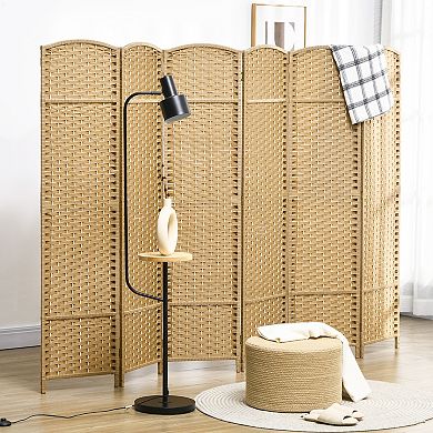 Homcom 6 Panel Room Divider Freestanding Folding Privacy Screen