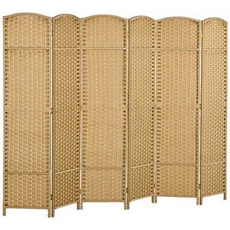 Homcom 6 Panel Room Divider Freestanding Folding Privacy Screen