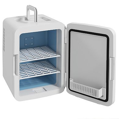 Mini Fridge With Led Mirror Cooler And Warmer Ac/dc Powered Skincare Fridge