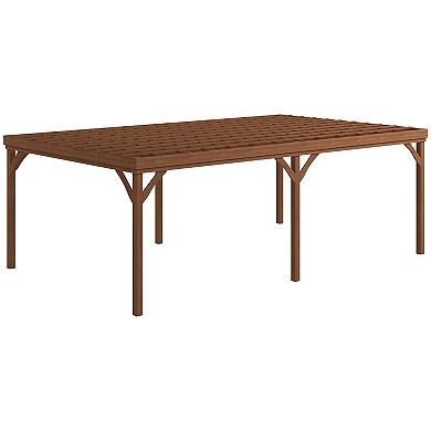 Outsunny 12' X 20' Outdoor Wood Pergola, Climbing Vine Gazebo