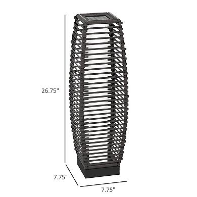 Outsunny Solar Floor Lamp With Auto On/off Led Lights, Pathway Light