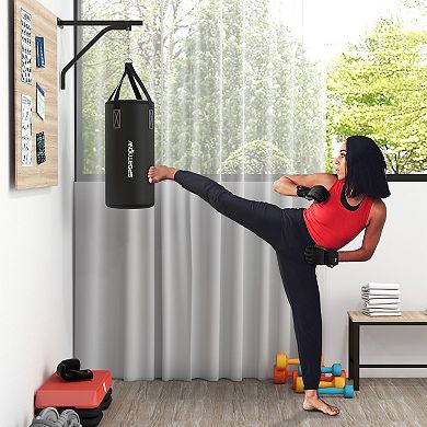 Soozier Heavy Bag Wall Mount Set With Unfilled Punching Bag & Bracket