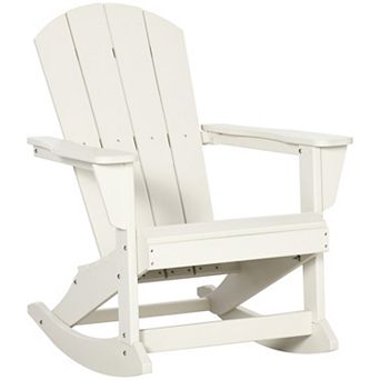 Outsunny Outdoor Rocking Chair Hdpe Adirondack Style Rocker Chair