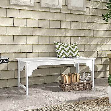 Outsunny Wooden Garden Bench With Slatted Seat Front Porch Bench