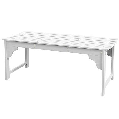 Outsunny Wooden Garden Bench With Slatted Seat Front Porch Bench