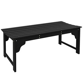 Outsunny Wooden Garden Bench With Slatted Seat Front Porch Bench