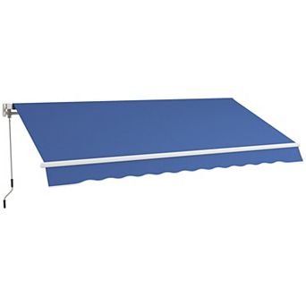 12' X 10' Outdoor Manual Retractable Awning Window Sunshade Shelter