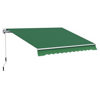 12' X 10' Outdoor Manual Retractable Awning Window Sunshade Shelter