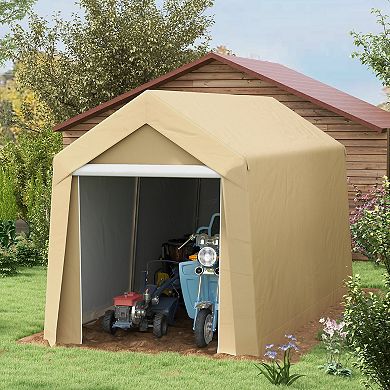 Outsunny 7' X 12' Heavy Duty Garden Storage Tent With Large Door