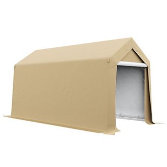 Outsunny 7ft x 12' Heavy Duty Garden Storage Tent with Large Door