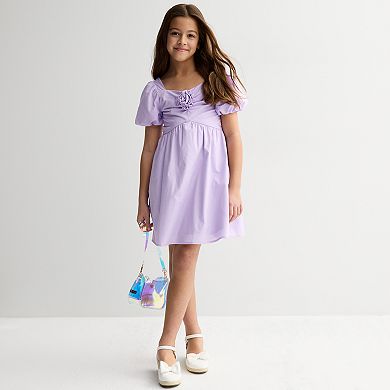 Girls 7-16 Trixxi Rosette Puff Sleeve Dress