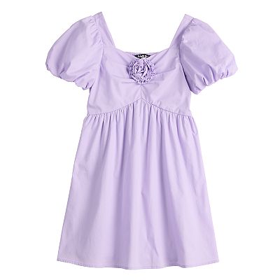 trixxi purple dress Trixxi Womens M Lavender Babydoll Dress Silver Shimmer Tiered Empire Waist  NWT