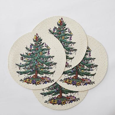 Spode Christmas Tree 4-pc. Round Placemat Set